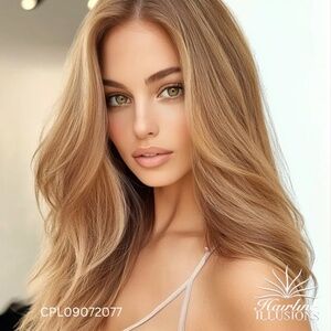 Hairline Illusions  👑✨Honey Blonde Luxury Crown - Modern Bombshell Style